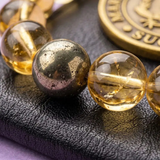 Dhan Yog Pyrite + Citrine Bracelet